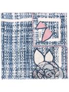 Chanel Vintage Printed Silk Scarf, Women's, Blue
