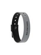 Balenciaga Logo Embossed Cuff - Grey