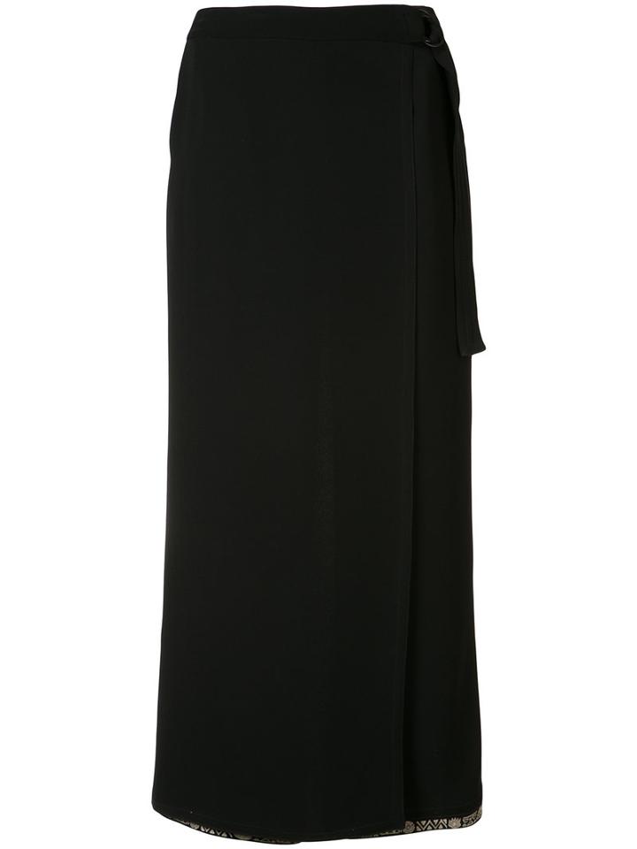 Yigal Azrouel - Wrap Front Trousers - Women - Polyester - 2, Women's, Black, Polyester