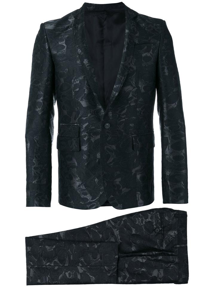 Les Hommes - Jacquard Suit - Men - Cotton/polyester/acetate - 48, Black, Cotton/polyester/acetate