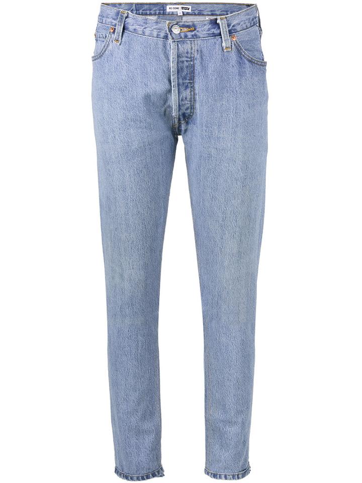 Re/done - Originals High Rise Skinny Jeans - Women - Cotton - 24, Blue, Cotton