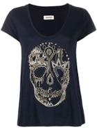Zadig & Voltaire Embroidered Skull T-shirt - Blue