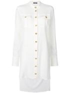Balmain Elongated Loose Blouse - White
