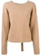 Proenza Schouler Back Tie Jumper, Women's, Size: Small, Nude/neutrals, Spandex/elastane/cashmere