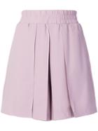 Emporio Armani Pleated Mini Skirt - Pink & Purple