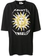 Fausto Puglisi Oversized Sun Print T-shirt - Black