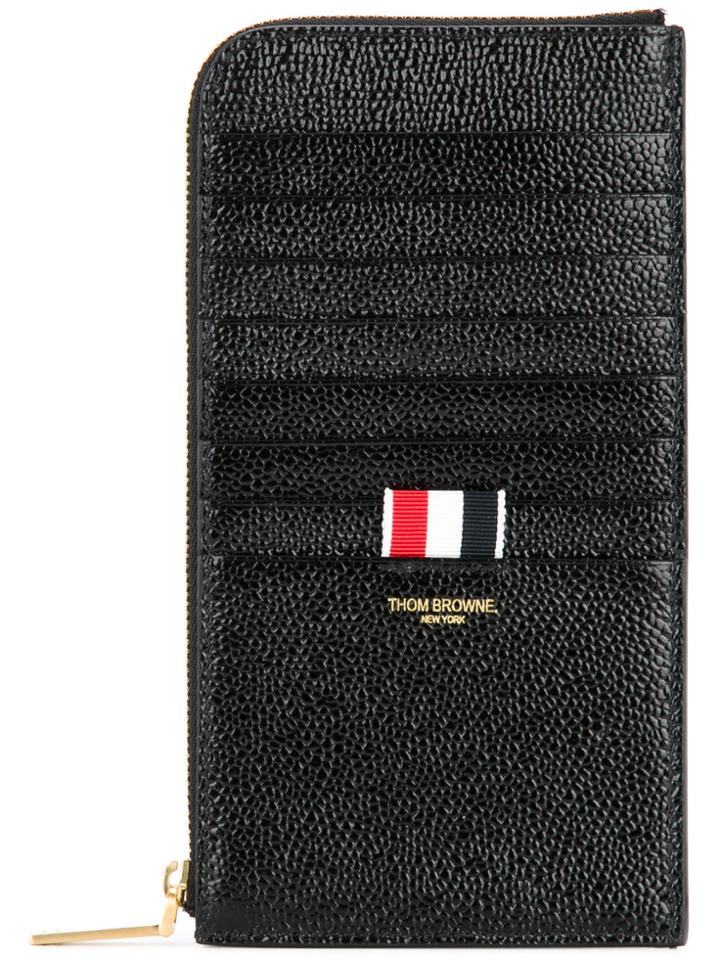 Thom Browne Logo Patched Long Wallet - Black
