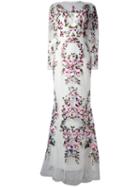 Zuhair Murad Floral Lace Dress, Women's, Size: 42, White, Silk/polyamide