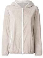 Brunello Cucinelli Zipped Suede Jacket, Women's, Size: 42, Nude/neutrals, Leather/brass/polyester/silk