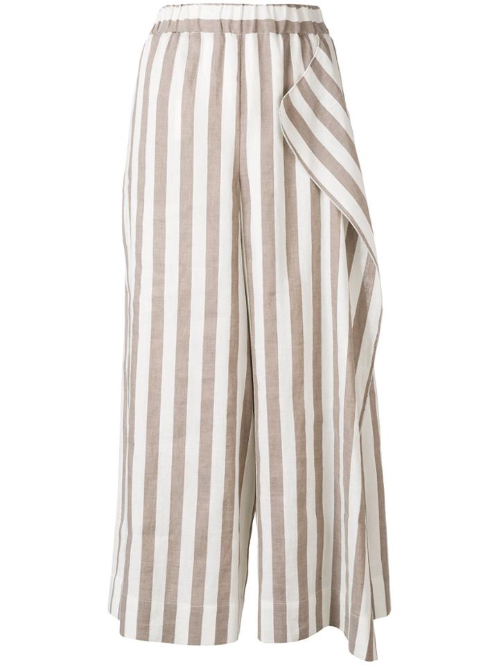 Incotex Striped Culottes - Brown