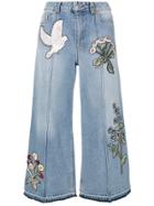Alexander Mcqueen Embroidered Jeans - Blue