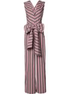 Tome 'wide Stripe Sleeveless' Jumpsuit - Pink & Purple