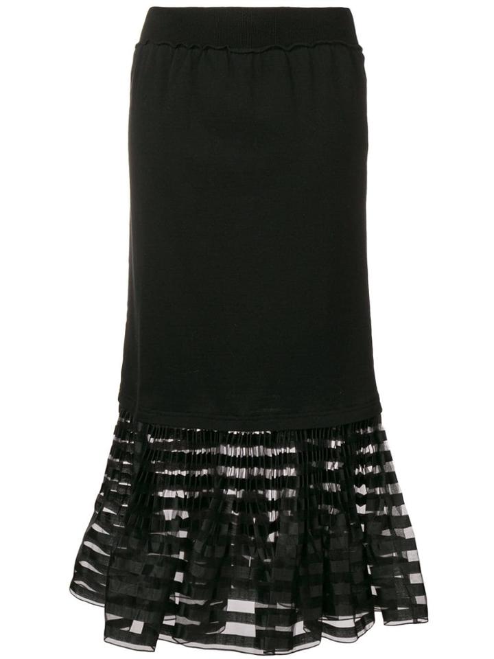 Jw Anderson Pleated Hem Skirt - Black