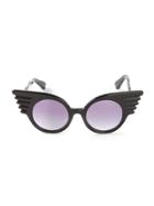 Linda Farrow Gallery 'jeremy Scott Wings' Sunglasses - Black