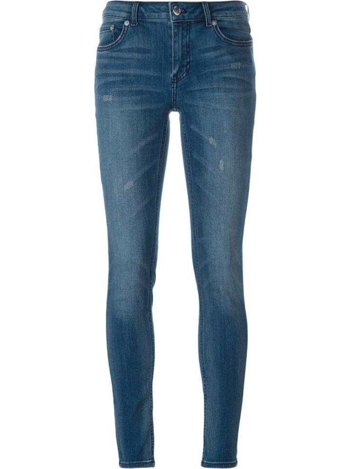 Blk Dnm Skinny Jeans, Women's, Size: 28, Blue, Cotton/polyester/spandex/elastane/viscose