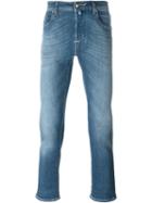 Jacob Cohen Stonewash Effect Skinny Jeans, Men's, Size: 38, Blue, Cotton/polyester/spandex/elastane