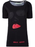 Off-white Cut-out Detail T-shirt, Women's, Size: Large, Black, Cotton/lyocell