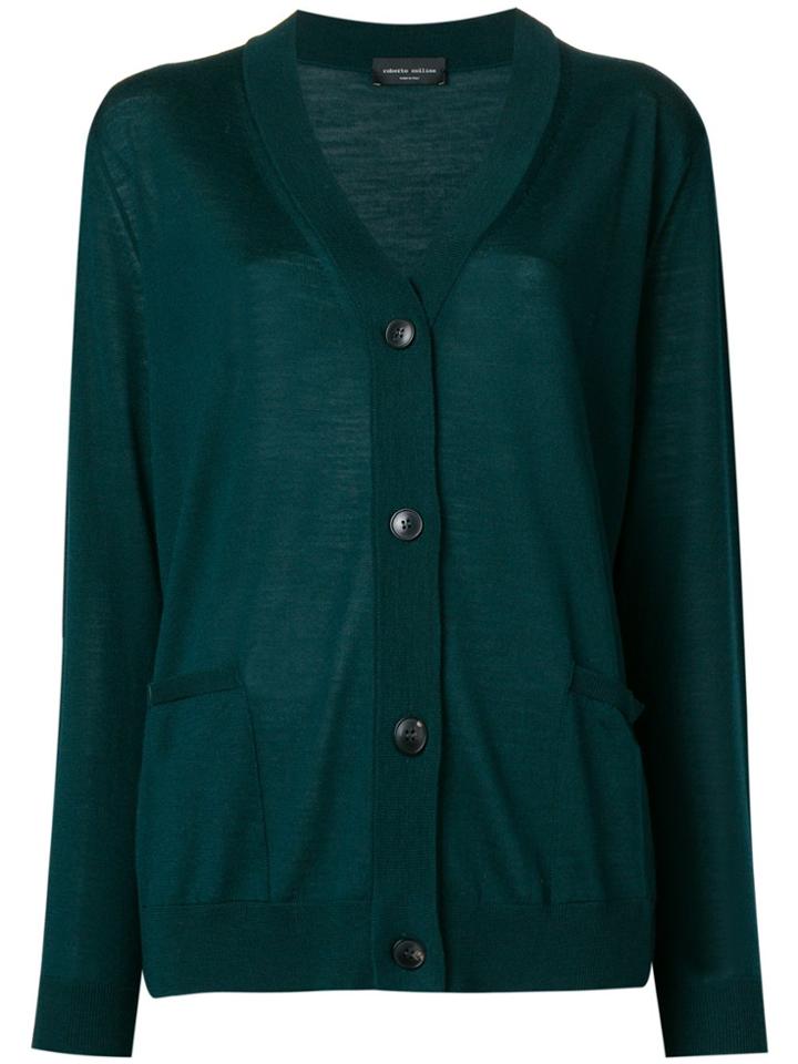 Roberto Collina Patch Pocket Cardigan - Green