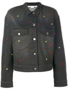 Stella Mccartney Denim Heart Embroidered Jacket - Black