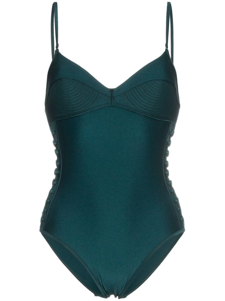 Zimmermann Melody Bullet Cutout Swimsuit - Green