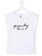 Givenchy Kids Teen Script Logo Sleeveless Top - White