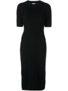Fendi Ribbed Fabric Dress - Black