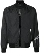Dolce & Gabbana Branded Bomber Jacket - Black