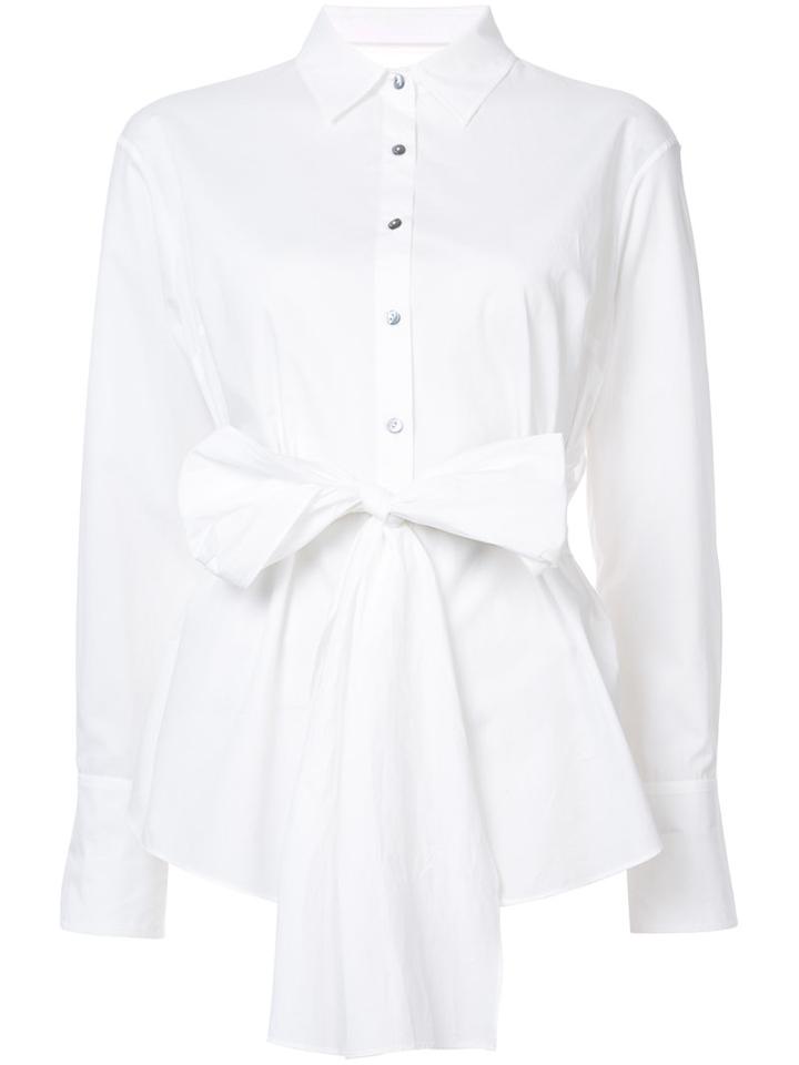 Cinq A Sept - Belted Shirt - Women - Cotton - Xs, White, Cotton