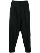 Ymc Dropped Crotch Wide Leg Trousers - Black