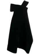 Stefano Mortari Asymmetric Midi Dress - Black