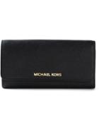 Michael Michael Kors 'jet Set Travel' Wallet Crossbody Bag - Black