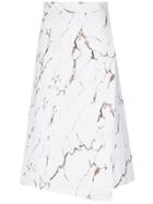 Andrea Marques Printed Midi Skirt - White