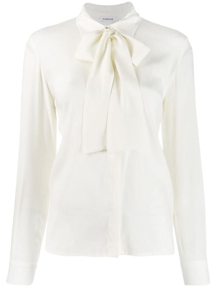 P.a.r.o.s.h. Pussy Bow Blouse - White