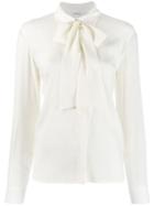 P.a.r.o.s.h. Pussy Bow Blouse - White