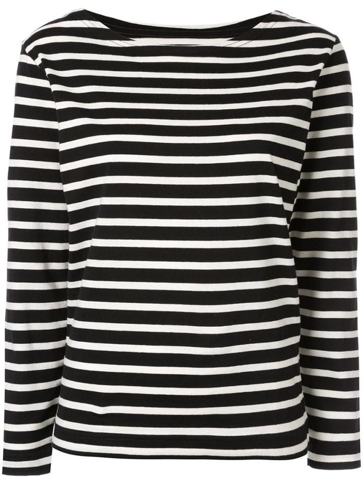 Margaret Howell Striped Longsleeved T-shirt - Black