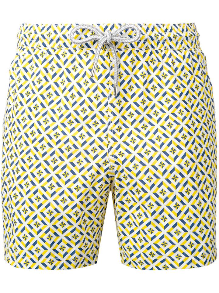 Capricode - Printed Swim Shorts - Men - Polyamide - M, Yellow/orange, Polyamide