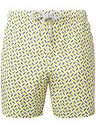 Capricode - Printed Swim Shorts - Men - Polyamide - M, Yellow/orange, Polyamide