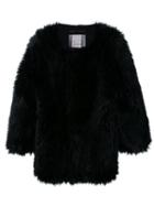 Comme Des Garçons Pre-owned Oversized Faux Fur Jacket - Black