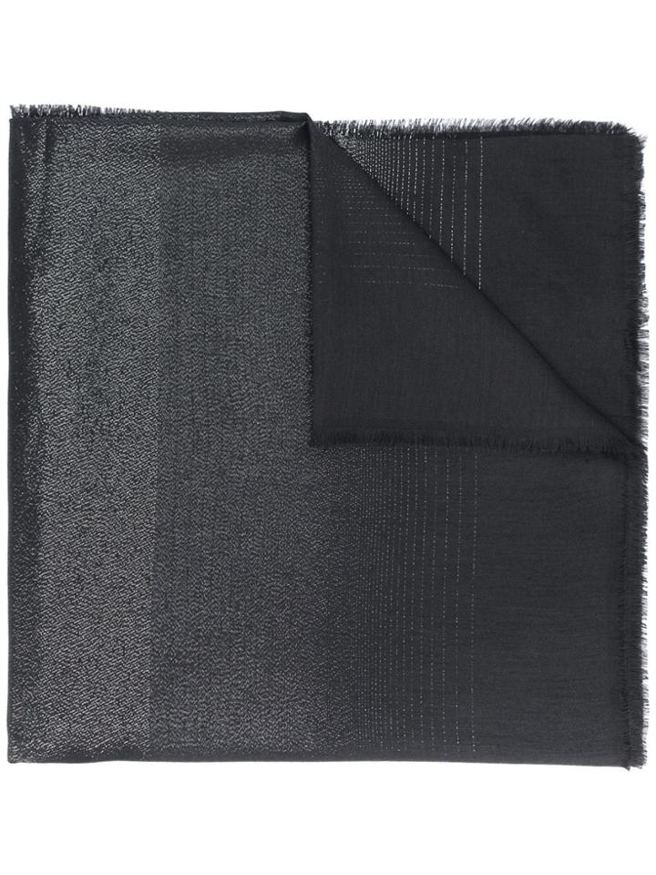 Emporio Armani Gradient Effect Scarf - Black