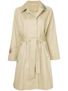 P.a.r.o.s.h. Printed Trench Coat - Brown