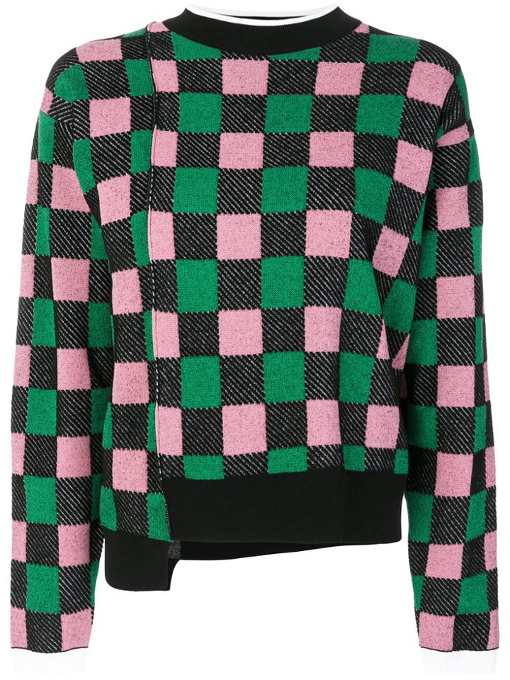 Marni Checked Cropped Jumper - Multicolour