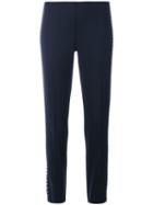 P.a.r.o.s.h. - Studded Pants - Women - Spandex/elastane/virgin Wool - L, Blue, Spandex/elastane/virgin Wool