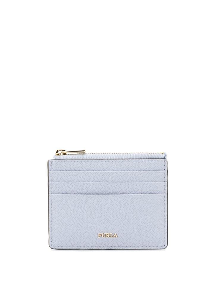 Furla Pebbled Card Holder - Blue