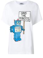 Jeremy Scott Save The Robots Printed T-shirt - White