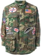 Htc Hollywood Trading Company Military Patch Jacket, Men's, Size: Xl, Green, Cotton