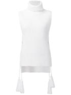 Kobi Halperin Sleeveless Tassel Jumper, Women's, Size: Large, White, Merino
