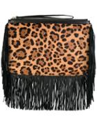 Pierre Hardy Leopard Print Clutch, Women's, Brown, Calf Hair/calf Leather