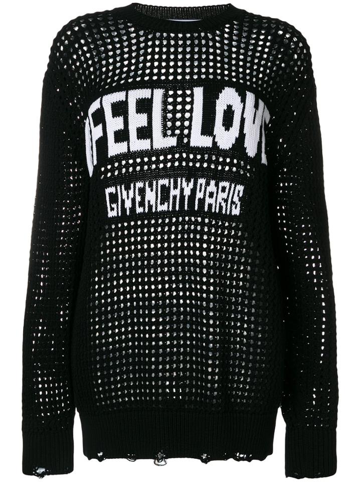 Givenchy Open Knit Jumper - Black