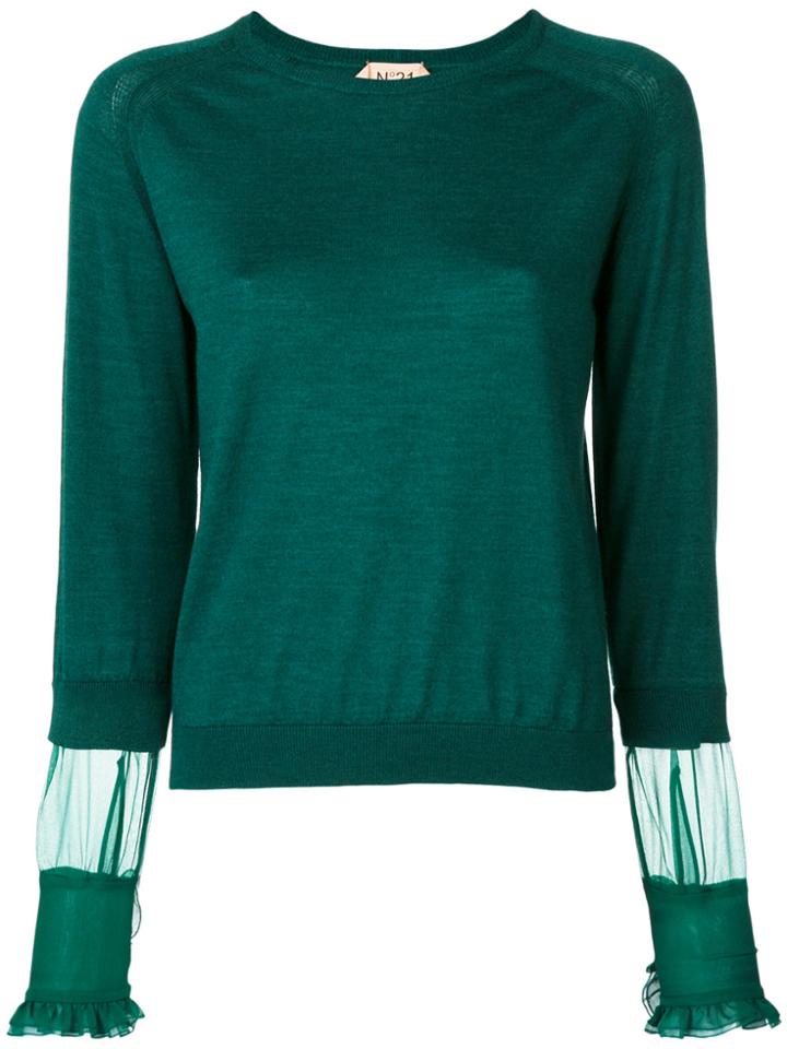 No21 Crew Neck Jumper - Green