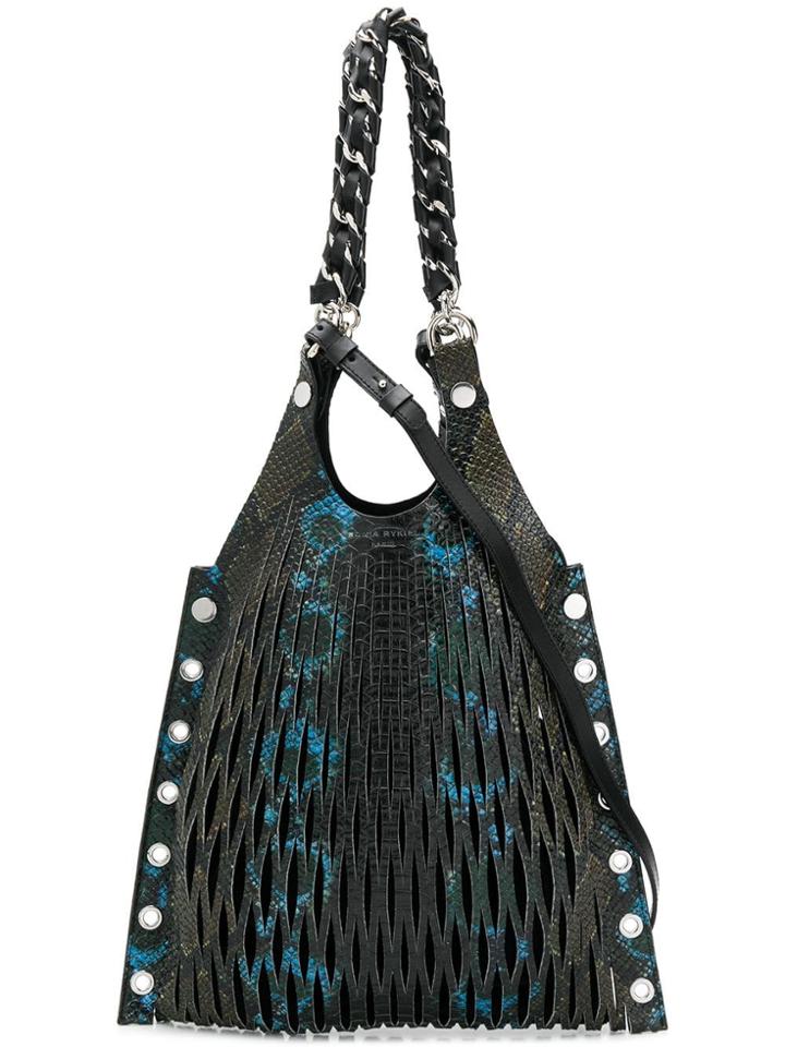 Sonia Rykiel Le Baltard Snake Print Tote - Black